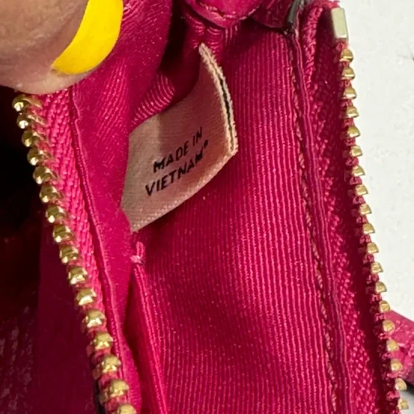 Coach Wristlet New York Shearling Natural Leather Mix Mini Saddle Pink - Picture 3 of 14